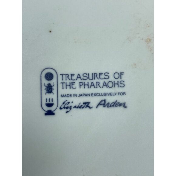 Elizabeth Arden Treasures Of The Pharaohs White Ceramic Cat Figurine Trinket Box - Picture 11 of 16